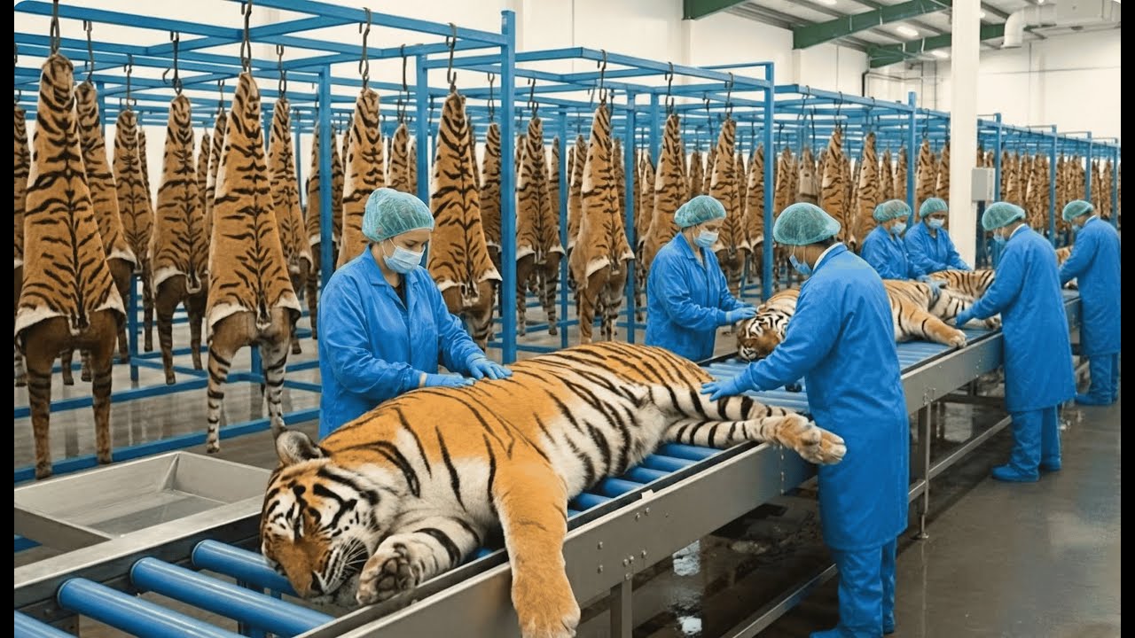 Inside the Tiger Leather Factory — How Premium Tiger Leather Becomes Luxury Bags (Full Process)