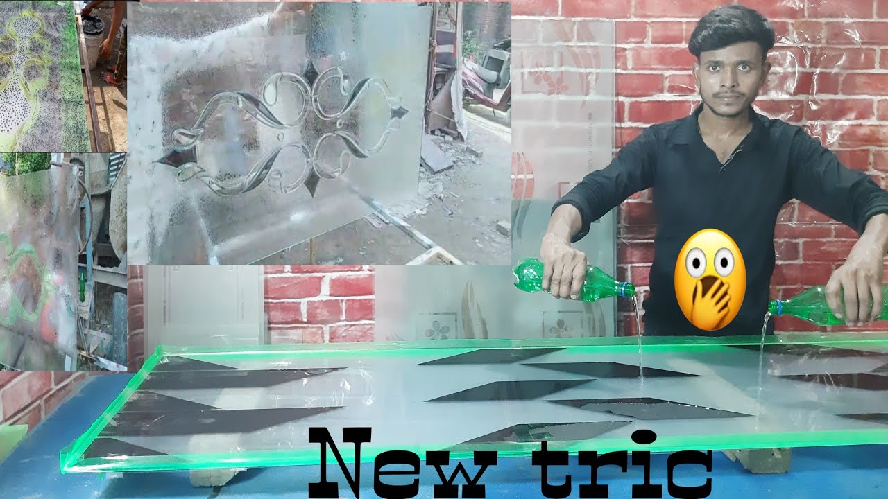 glass acid texture etching design #shorts