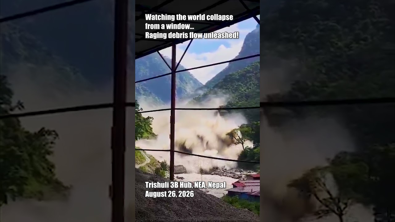 Watching the world collapse from a window 😨🌊 | Nepal Flood