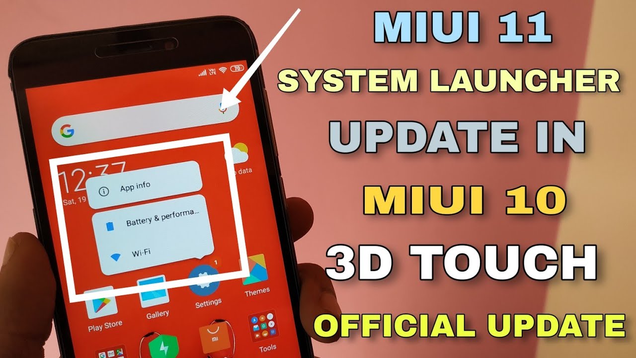 MIUI 11 System Launcher Update In Miui 10 Users | 3D TOUCH & Shake To Fill Empty Cells