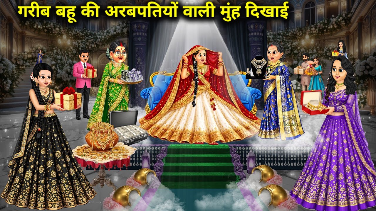 गरीब बहू की - अरबपतियों वाली मुंह दिखाई||Hindi Cartoon Stories||In the In-laws' H