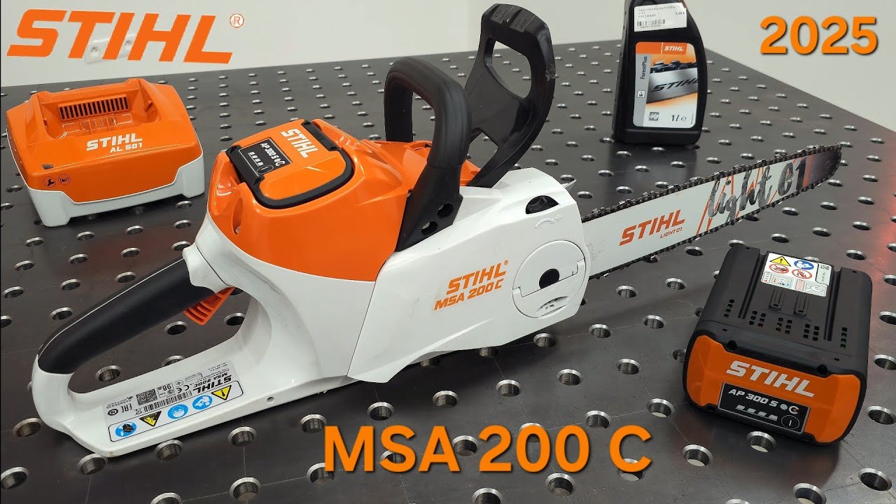 Я протестировал аккумуляторную бензопилу STIHL за 1000 евро. Stihl MSA 200 C + AP300 S +STIHL AL 301