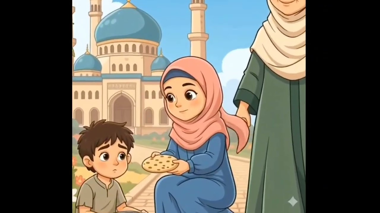 Beautiful story little girl helping poor boy 