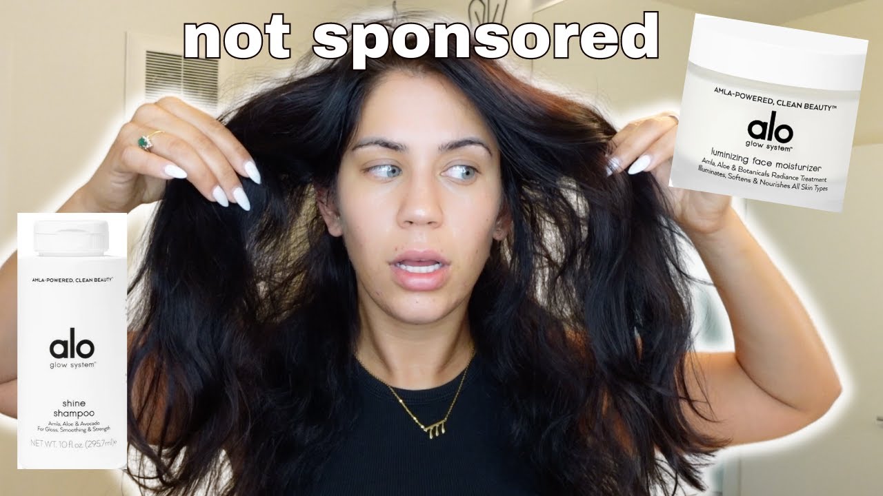 alo beauty product try-on & honest review! (shampoo, conditioner, skin products) NOT SPONSORED