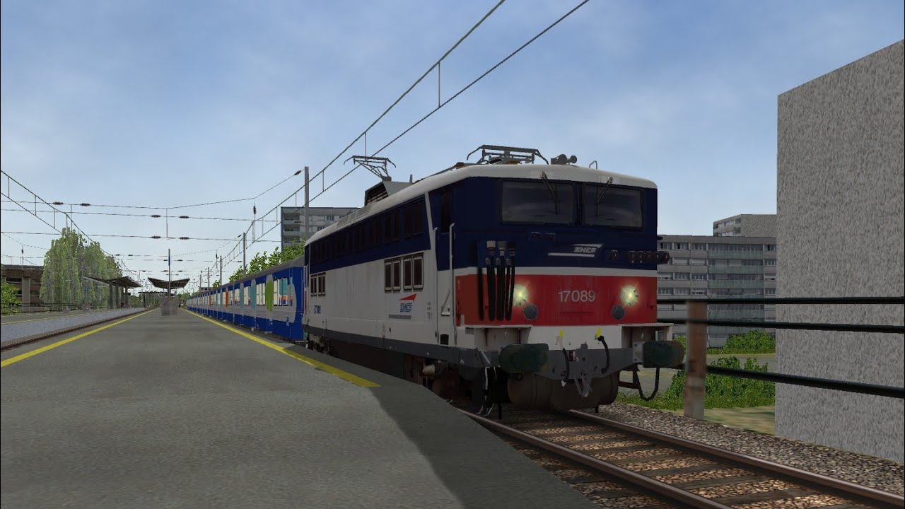 [Openrails/ORTS] : Les Mureaux - Paris Saint Lazare à bord de la BB17089...