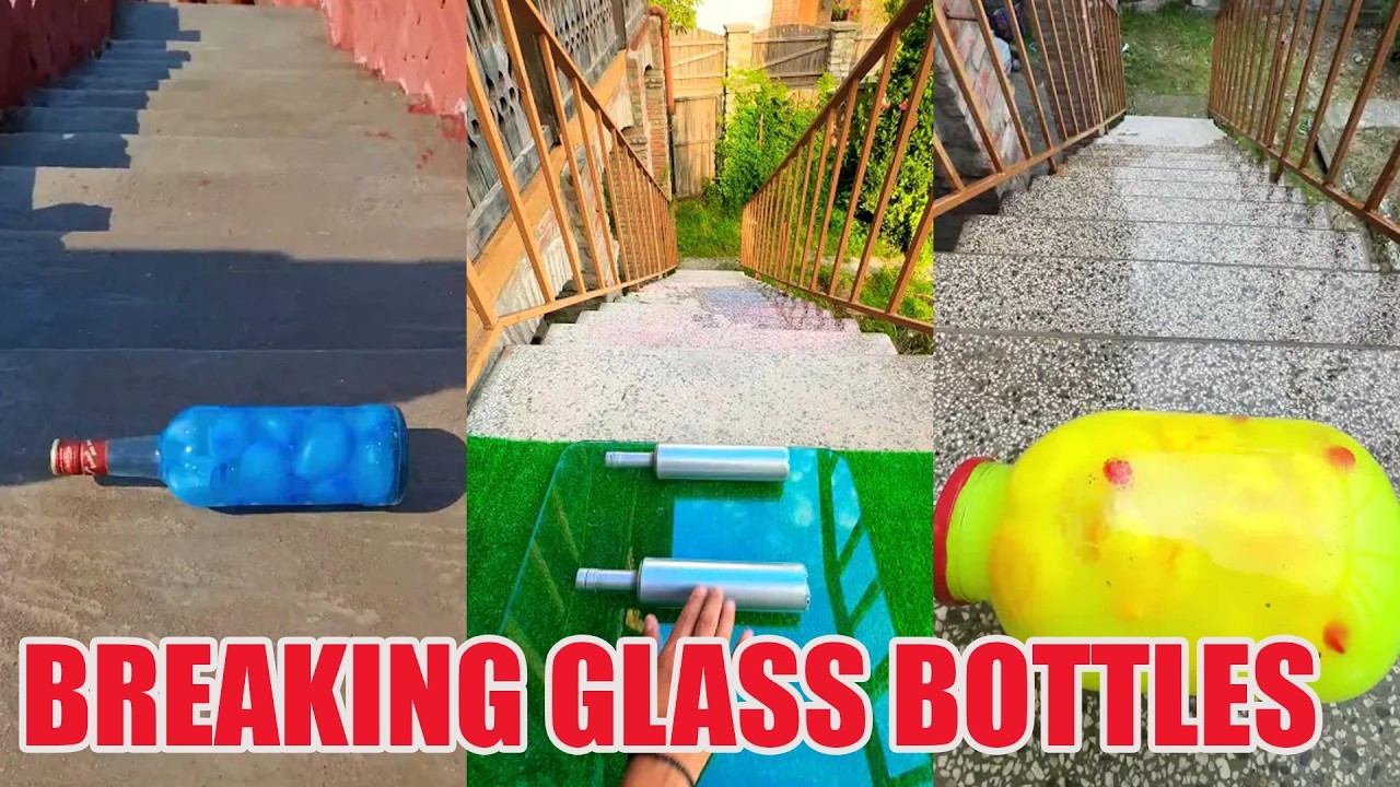 2 HOUR Breaking Glass Bottles and Balloon Drops 🔥 #asmr #satisfying #satisfyingvideo