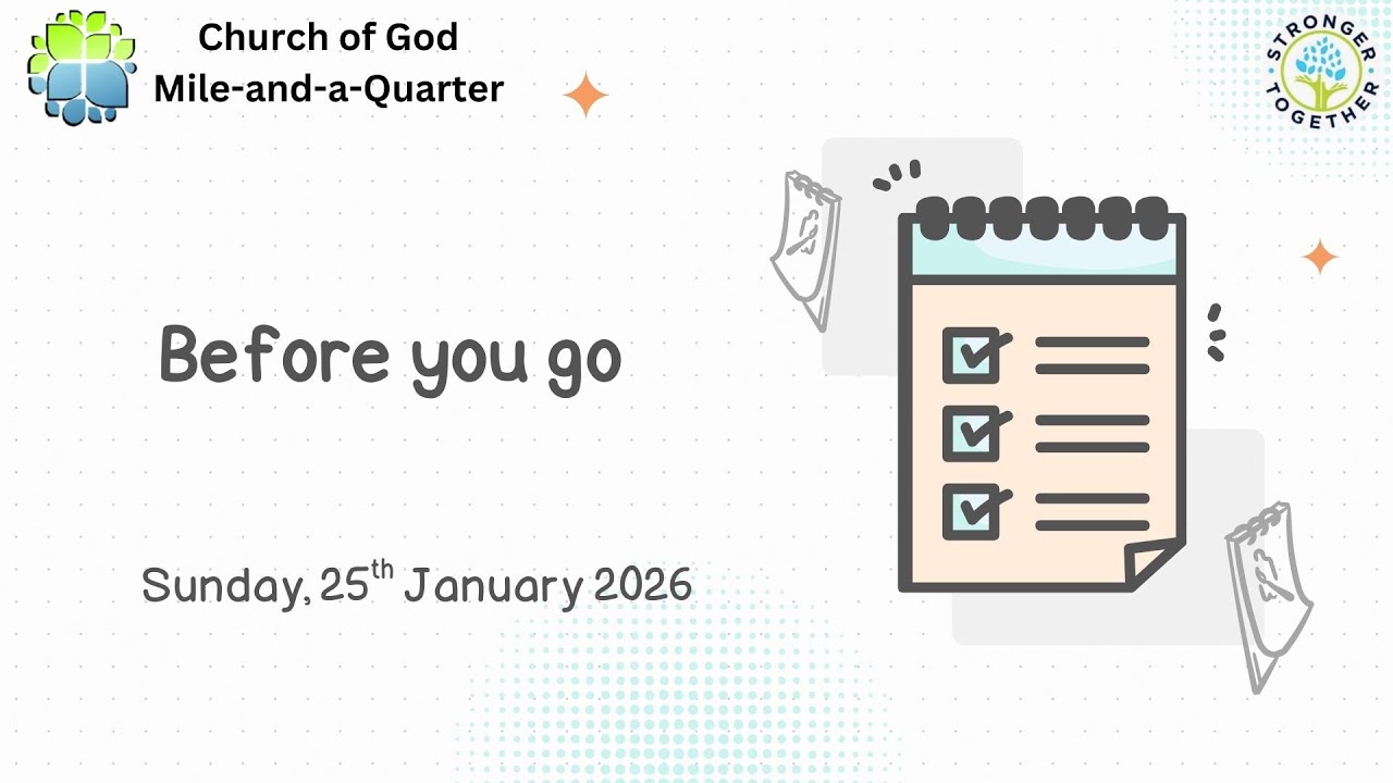 Sunday, 25th January 2026 Service