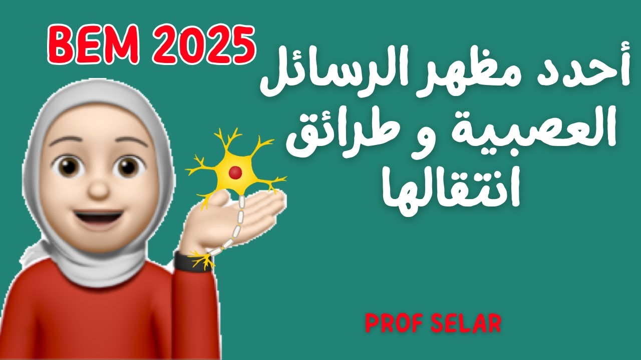 Bem 2025 /أحدد مظهر الرسائل العصبية و طرائق انتقالها بمثال حس شعوري ( الية حدوث رؤية )