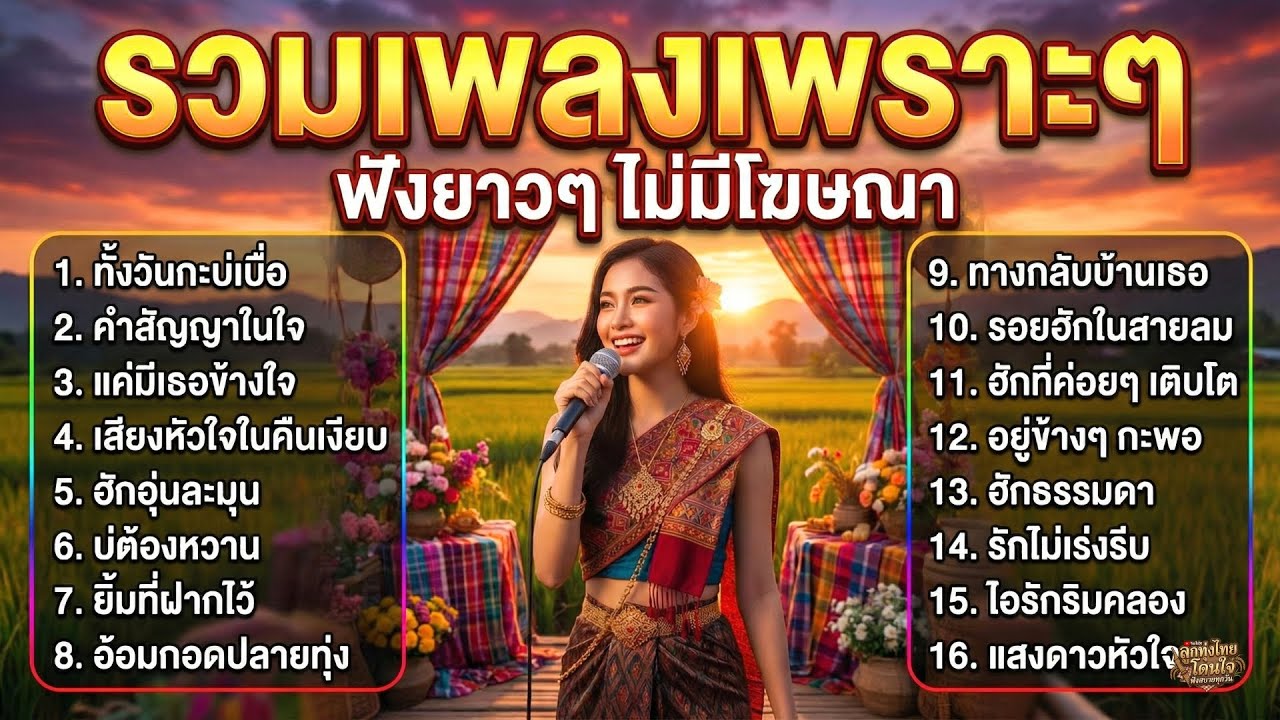 รวมเพลงลูกทุ่งเพราะๆ ฟังสบาย ฟังเพลินได้ทั้งครอบครัว เพลงคลอเบาๆ ไม่มีโฆษณา | EP.5 ทั้งวันกะบ่เบื่อ
