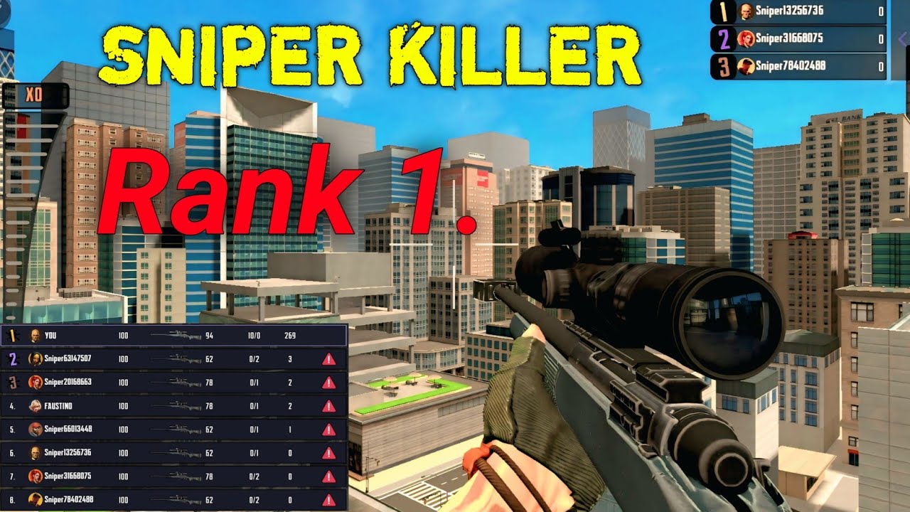 Rank 1. SNIPER KILLER ARENA #viral #trending #gaming 