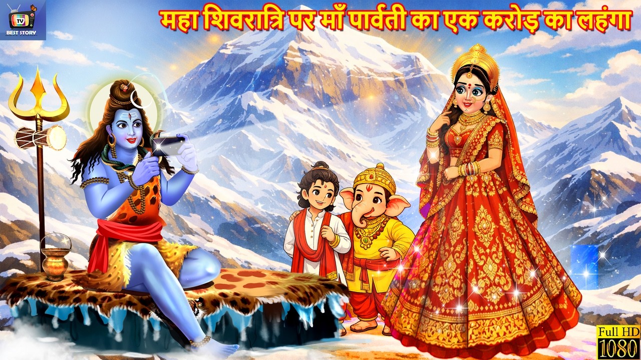 महाशिवरात्रि पर माँ पार्वती का एक करोड़ का लहंगा | Hindi Kahani | Moral Stories | Cartoon | Kahaniya