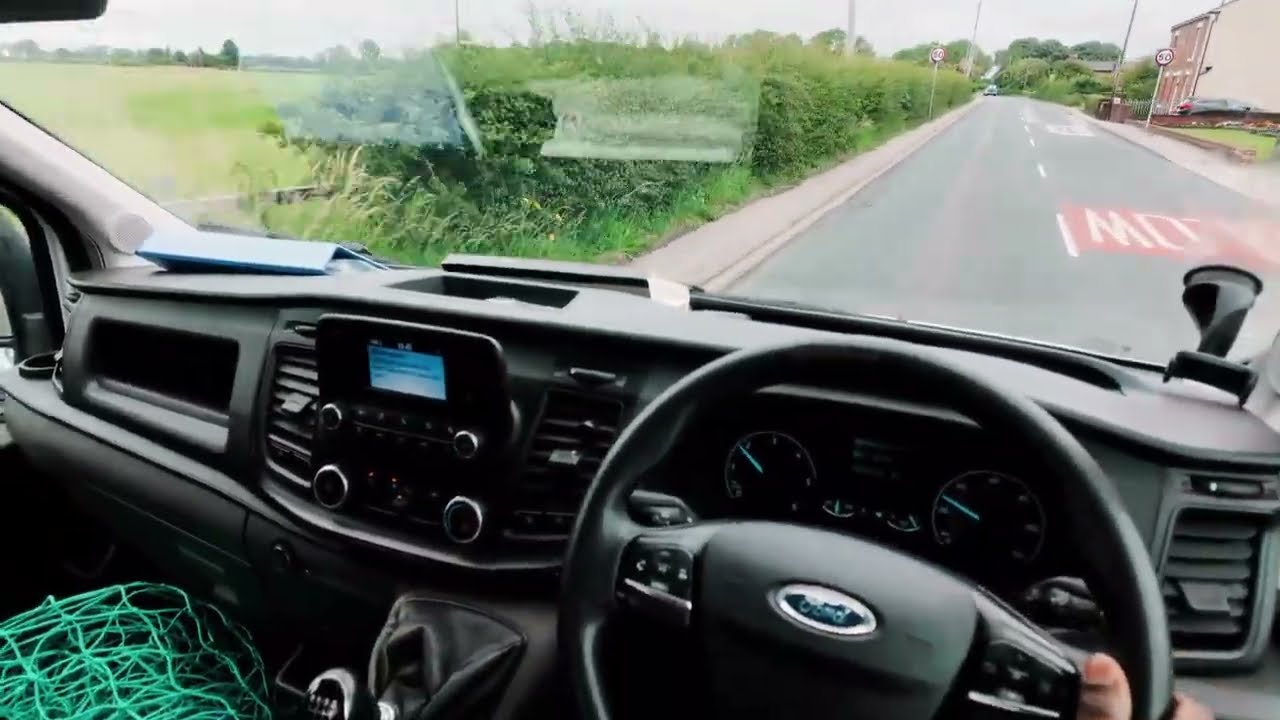 Driving a Ford Transit Dropside Van from Preston to Manchester