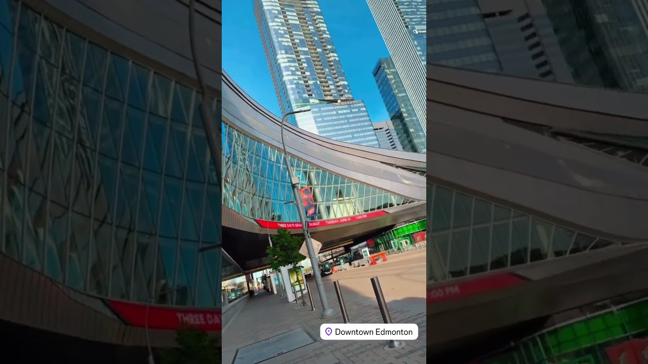 Exploring Edmonton Downtown | Real-Time City Walking Tour 4K
