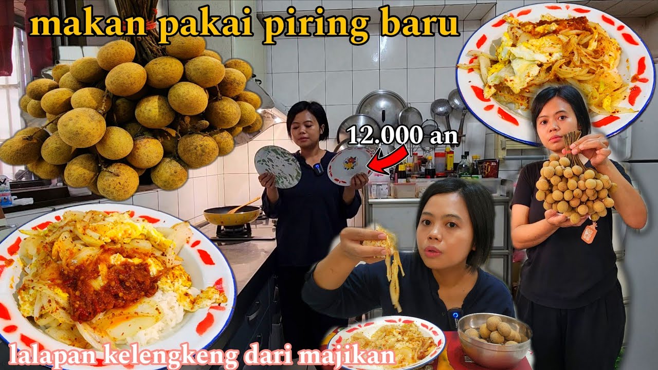 MAKAN PAKAI PIRING SENK LALAPAN KELENGKENG !! PIRING LEGENDARY ANTI PECAH TAHAN BANTING ...