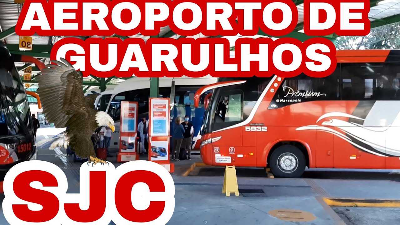 Viagem de Pássaro Marron do Aeroporto de Guarulhos até São José dos Campos - Viaje de ônibus hoje