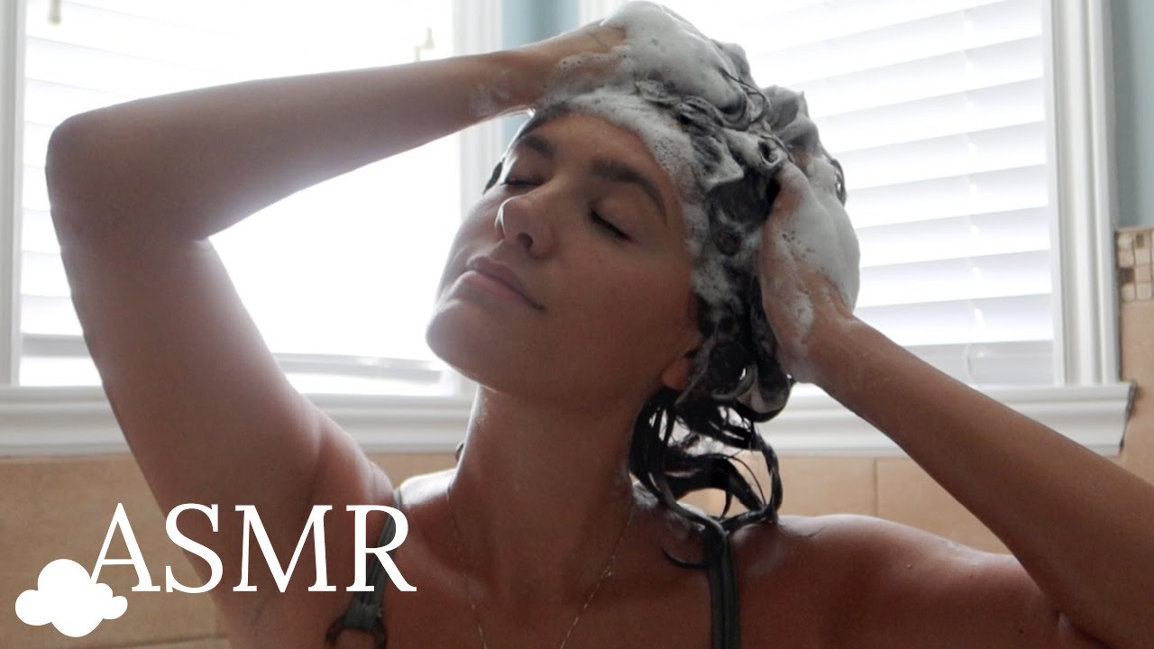Hair Washing ASMR🧖🏽‍♀️(shampoo, bubbles, suds, water sounds)💦