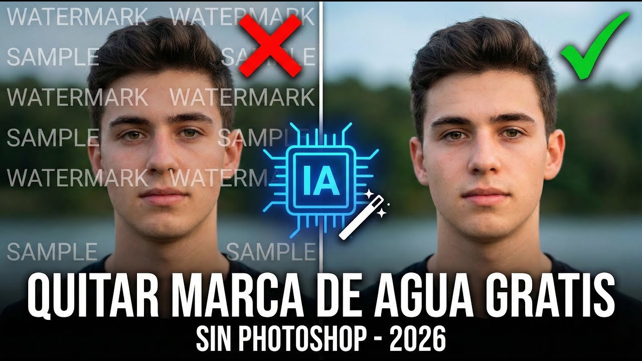 C&Oacute;MO QUITAR MARCA DE AGUA EN FOTOS GRATIS 📸 Sin Photoshop ni Programas (IA 2026)