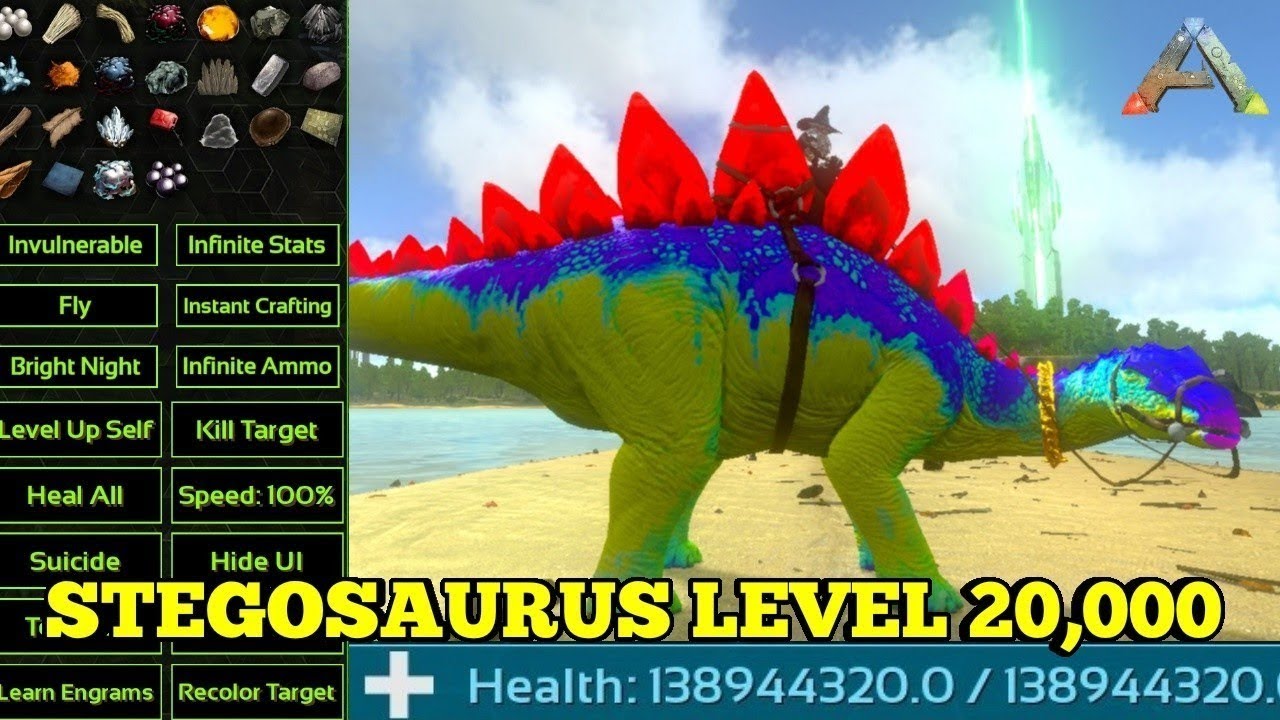 Ark mobile God Console & Ascendant Creature |TAMING STEGOSAURUS LEVEL 20,000