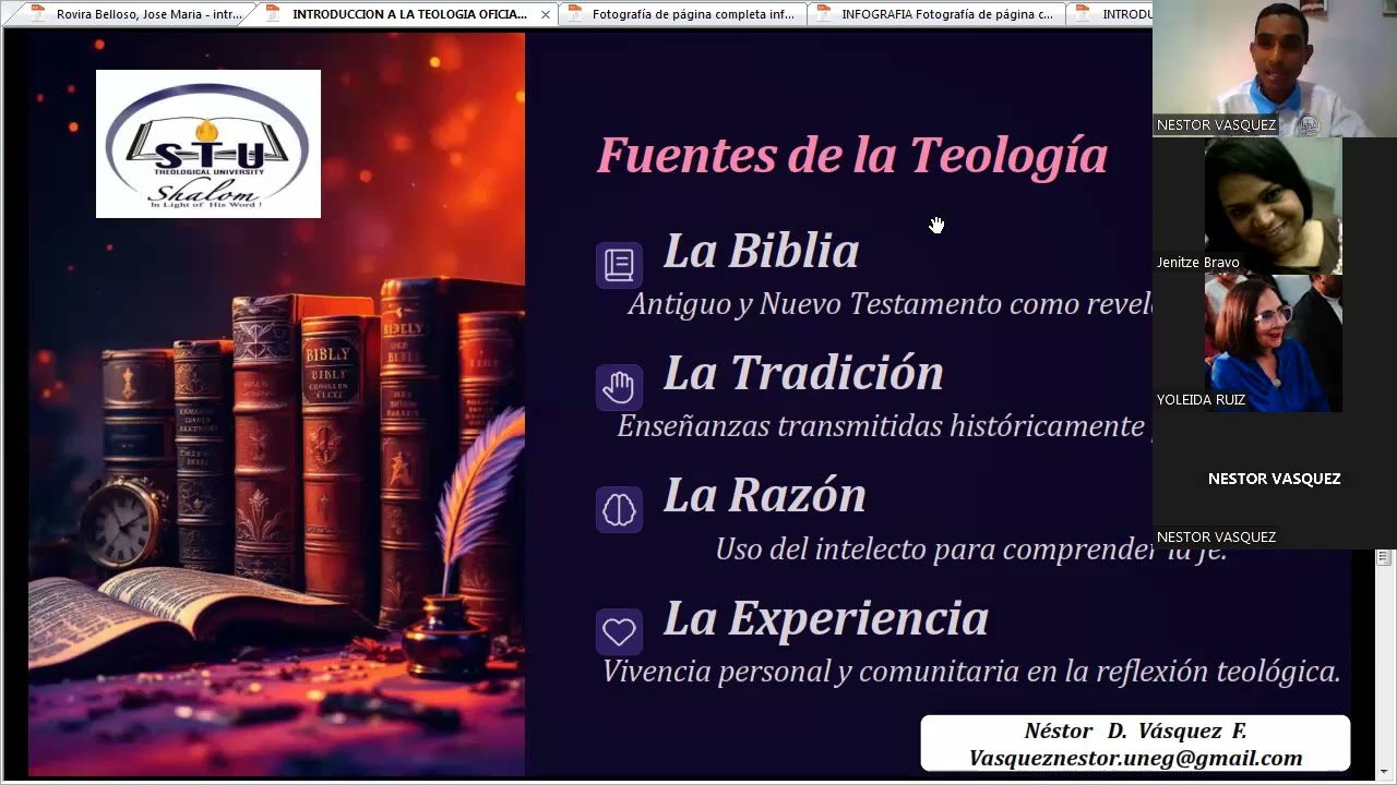 3era Clase de Introducción General a la Teología profesor Néstor D. Vasquez F. 