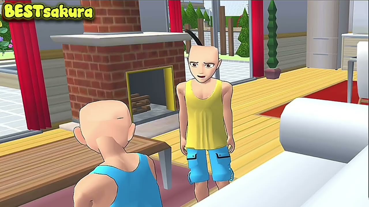 Kak ros panik || upin mencret di depan rumah opah || SAKURA SCHOOL SIMULATOR