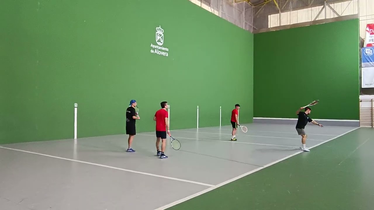 Frontenis olimpico 1ª semifinal set 1 torneo Alovera mas videos en @miguelangelmickysanz14