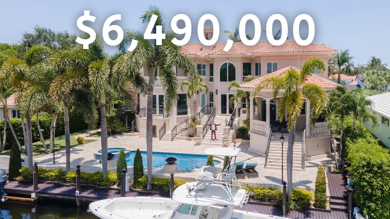 Waterfront $6,490,000 Mediterranean Mansion in Gables by the Sea with 100 FEET ON THE WATER!