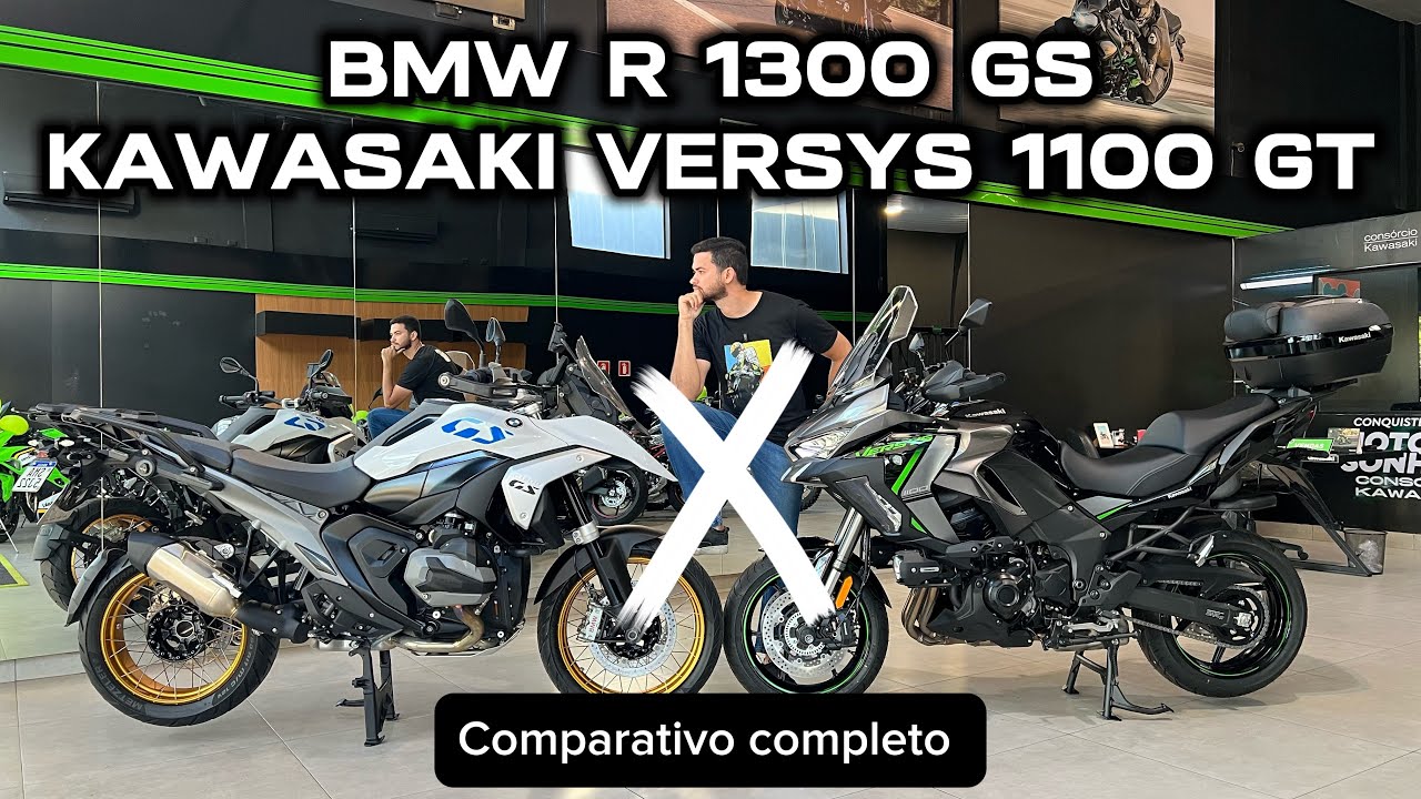 BMW R 1300 GS vs. Kawasaki Versys 1100 GT: Comparativo Completo!