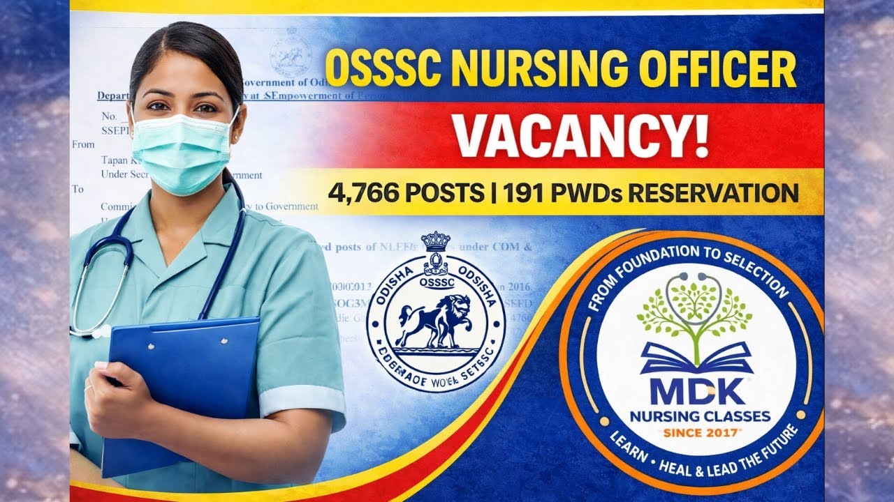 OSSSC Nursing Officer Vacancy 2026 | 4,766 Posts Out | Odisha Govt Job Update
