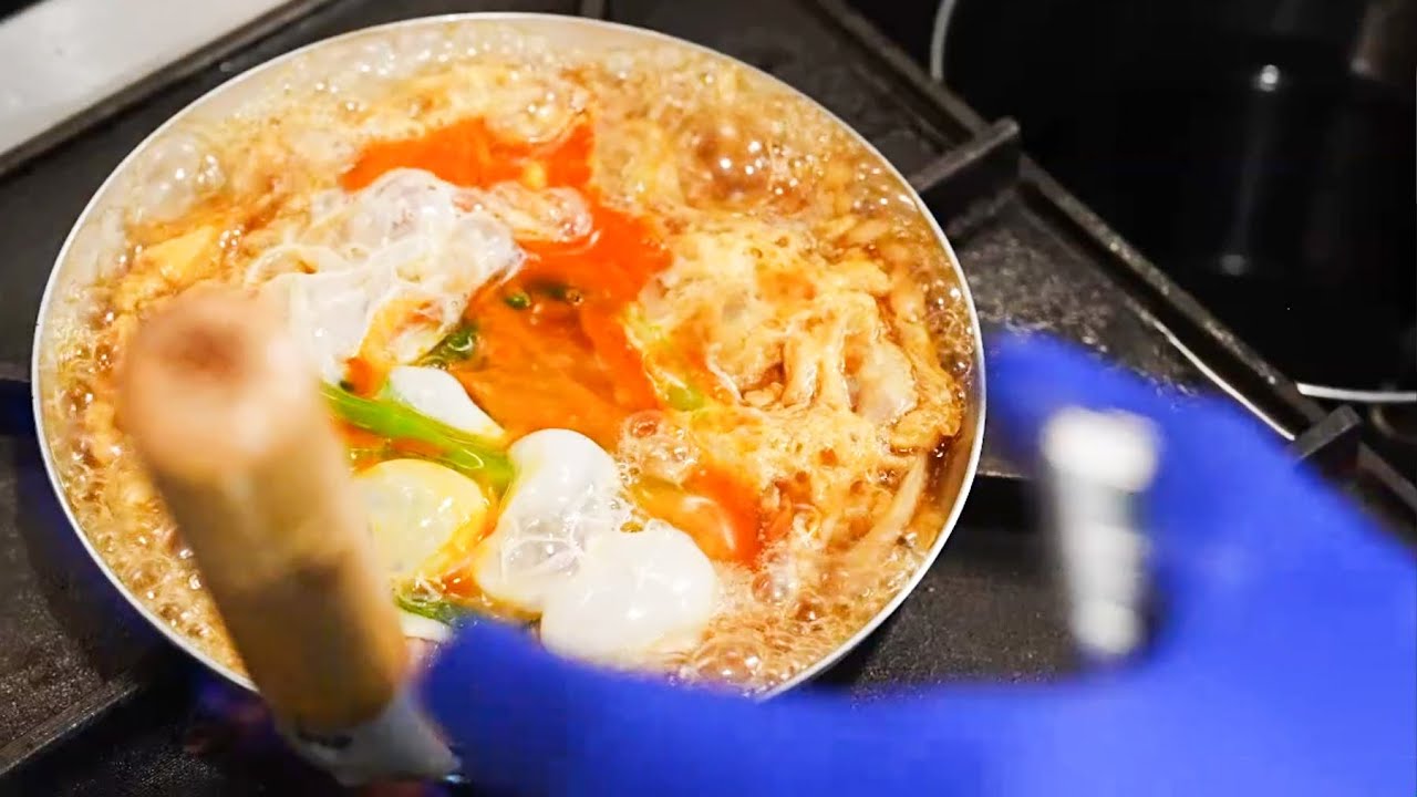 Супер вкусная рисовая тарелка! Приготовление и приготовление тарелки с курицей и яйцом АСМР