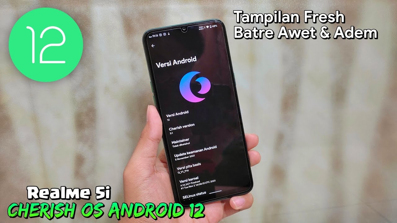 Review Custom ROM Cherish OS Android 12 Realme 5i - Tampilan Fresh!