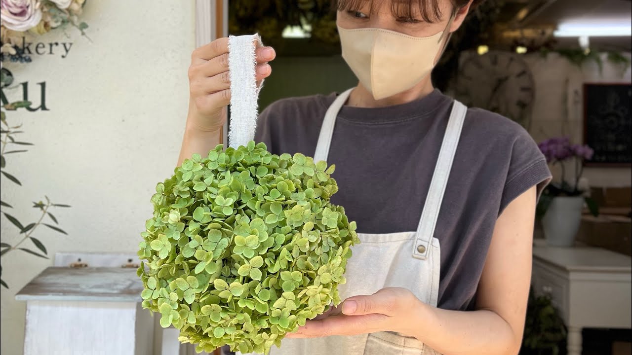 フレッシュアナベルボールの作り方