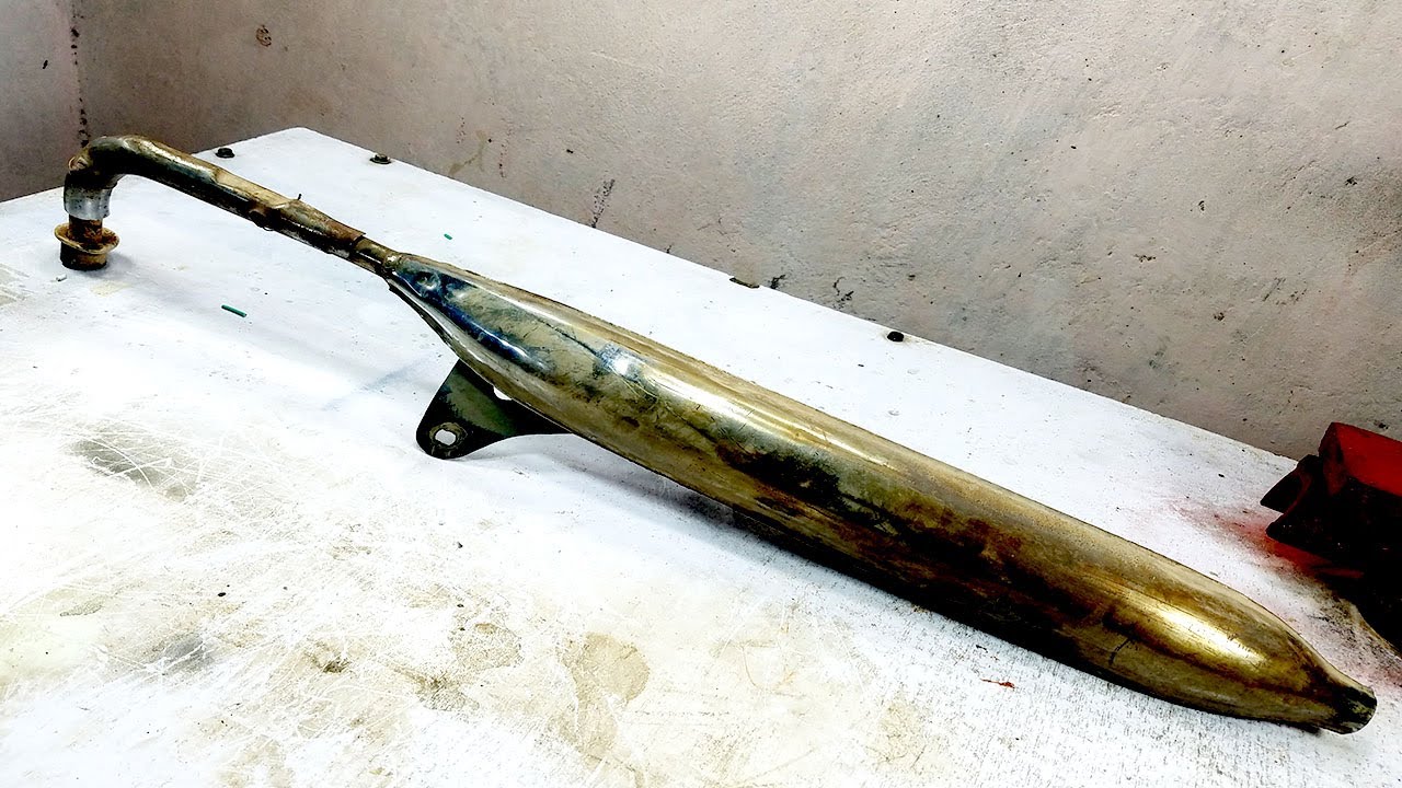 How To Polish Rusted Bike Silencer || Metal Surface Polishing