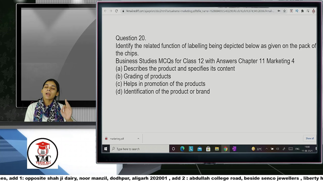 Part-5, Business Studies  | Marketing Management |  B.COM/M.COM & MCQs  | AMU ENTRANCE 21-22
