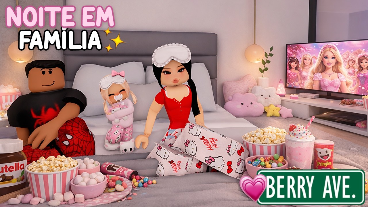 ROTINA DA NOITE COM MEU NAMORADO E A FILHA ADOTADA em BERRY AVENUE!! ❤✨