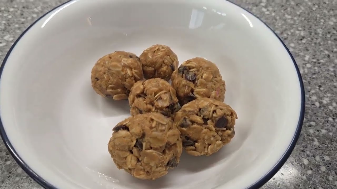 How to make easy Oatmeal Peanut Butter Protein Bites.