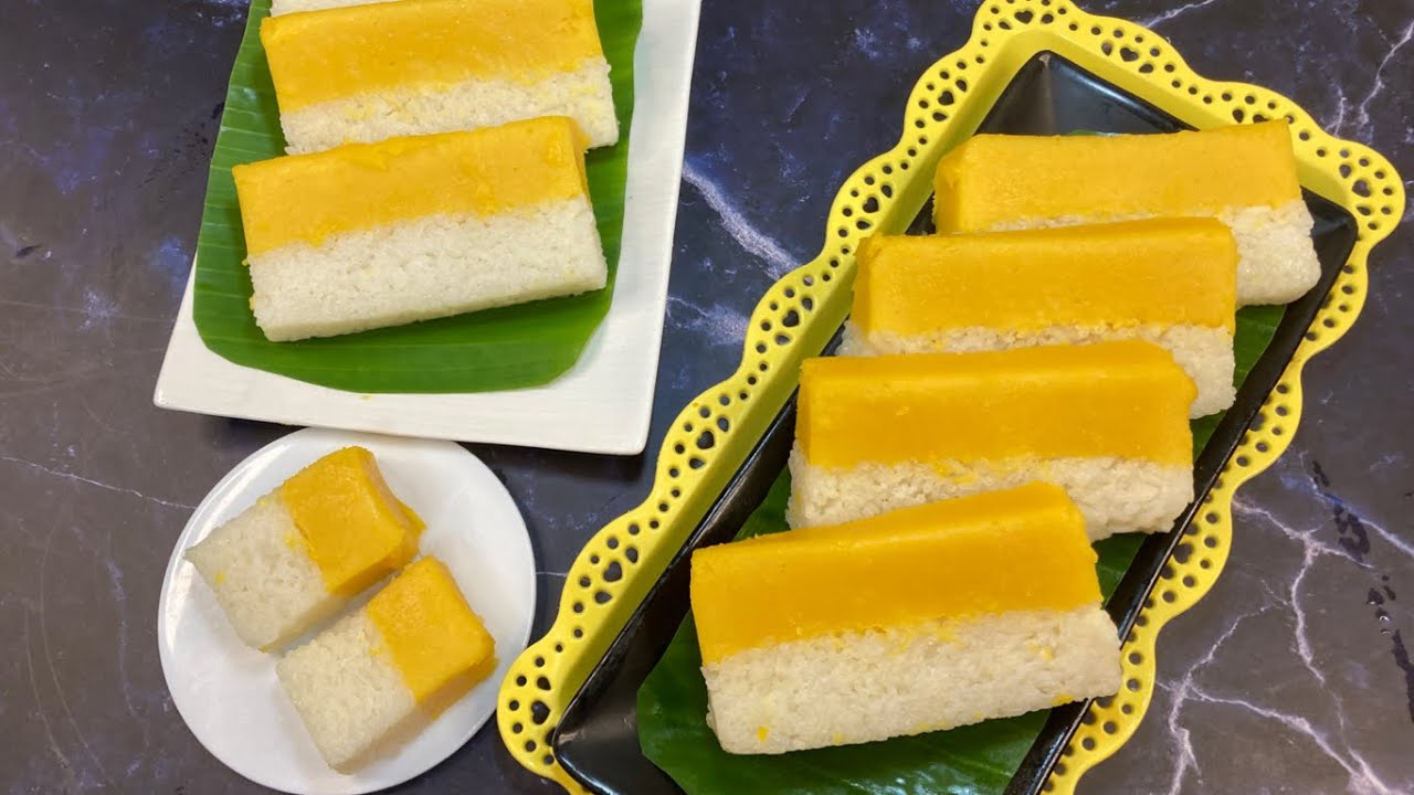 Kuih Seri Muka Pumpkin Recipe | 金瓜糯米糕食谱 | 南瓜糯米糕的简单做法