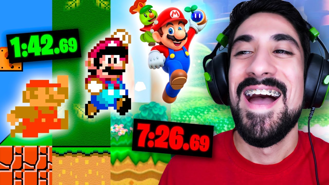 &iquest;Qu&eacute; tanto se puede avanzar SIN SALTAR en CADA JUEGO de Mario? 😳