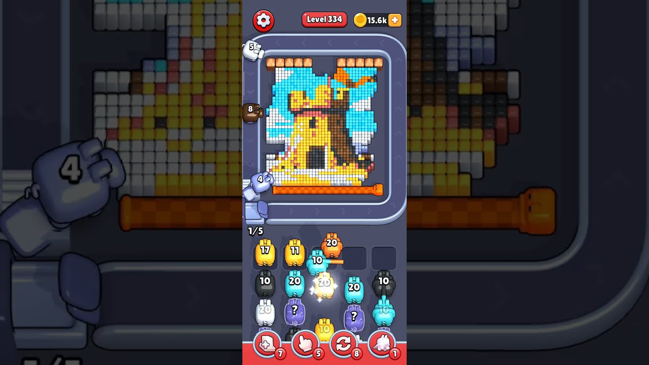 Pixel Flow — very hard level 334