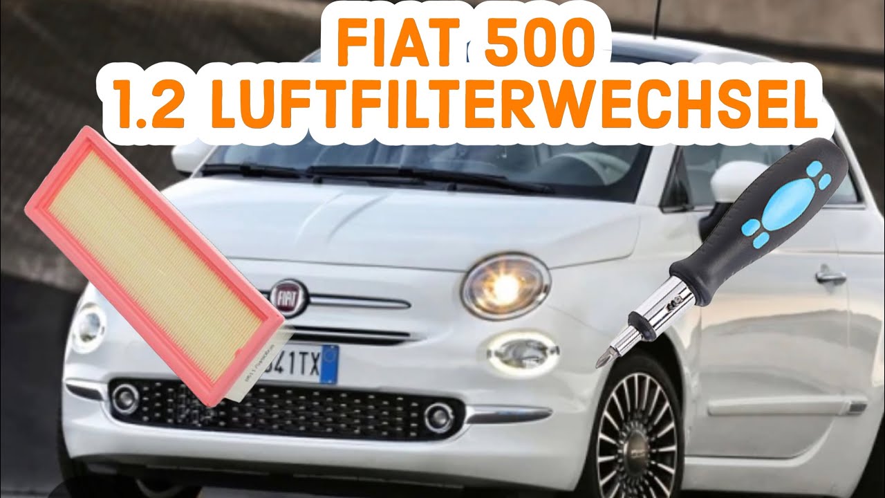 Fiat 500 1.2 Luftfilter wechseln Change air filter Wymień filtr powietrza
