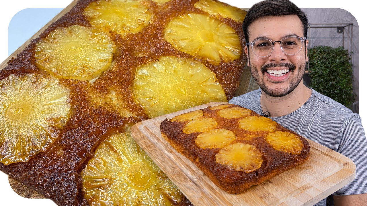 BOLO DE ABACAXI CARAMELIZADO MAIS FÁCIL QUE VOCÊ JÁ VIU | Thigas Ribeiro