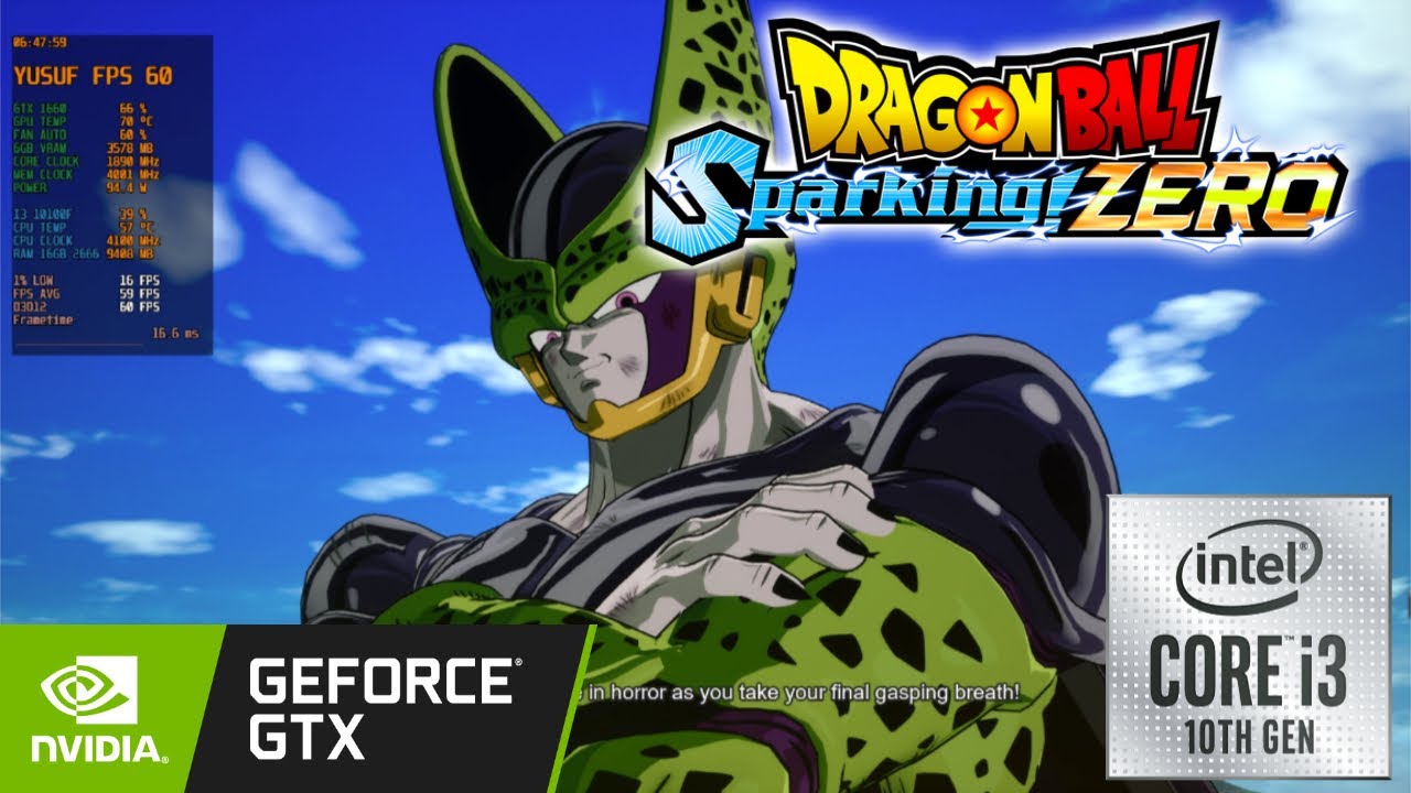 DRAGON BALL: SPARKING! ZERO | GTX 1660 6GB + I3-10100F | 1080P OPTIMIZED SETTING