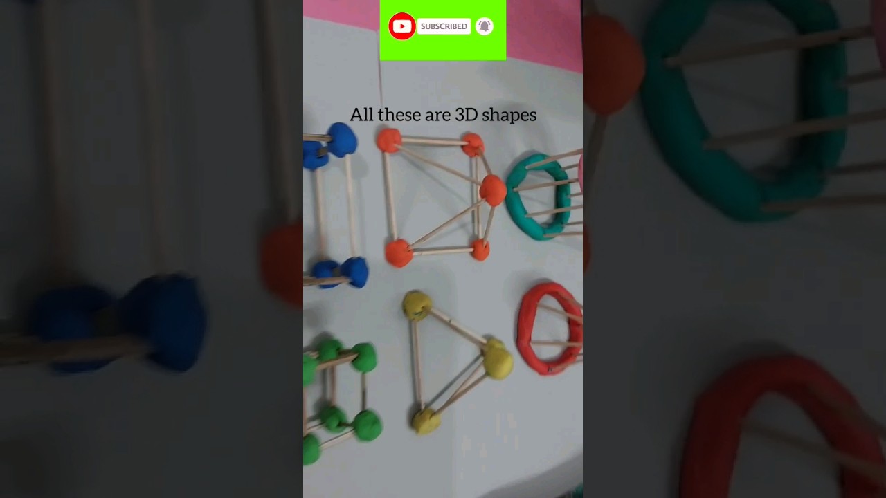 3D-фигуры из глины и зубочисток #шорты #вирусныешорты #3Dфигуры #глина #математика