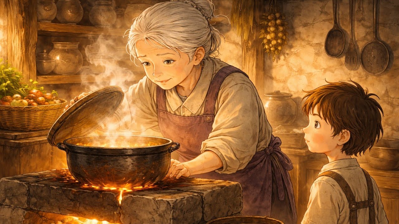 A Village Kitchen Where Time Slows Down 🍲✨ #cozyvillage#slowliving