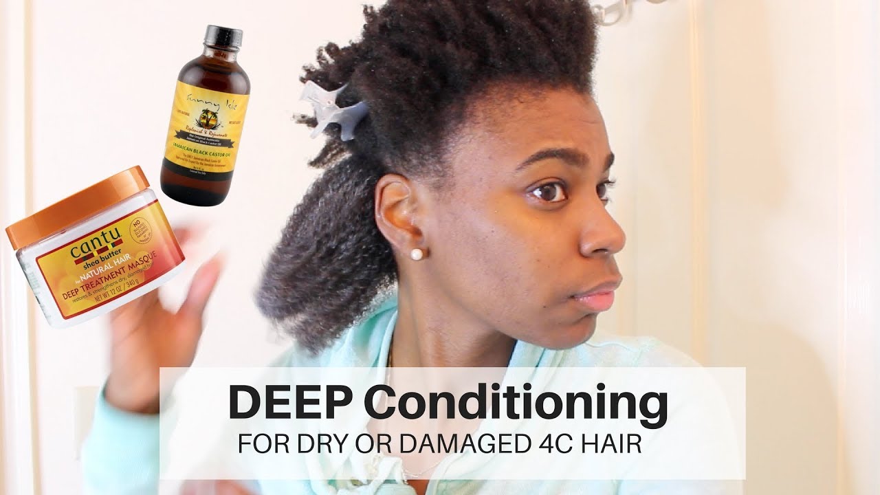 EASY Deep Treatment Mask for Damaged 4c Hair | Cantu Shea Butter, Jamaican Black Castor Oil