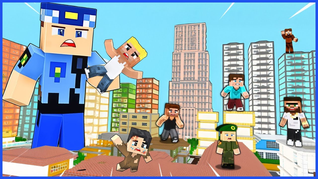 KEREM KOMİSER DEV OLDU , ŞEHİRE SALDRIDI 😂 - Minecraft