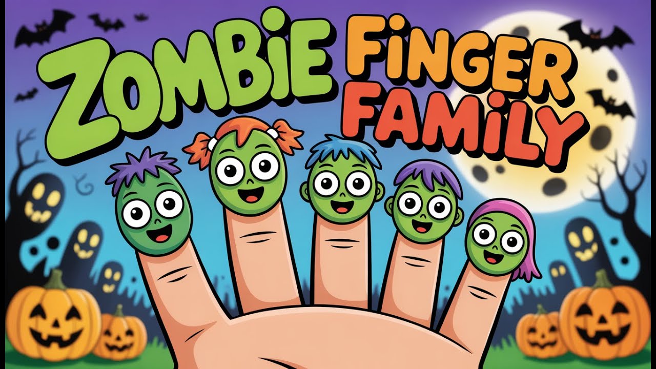 Zombie Finger Family 🧟‍♂️🎶 | Halloween Songs for Kids | Spooky Nursery Rhymes@TinyTwinkles2k18