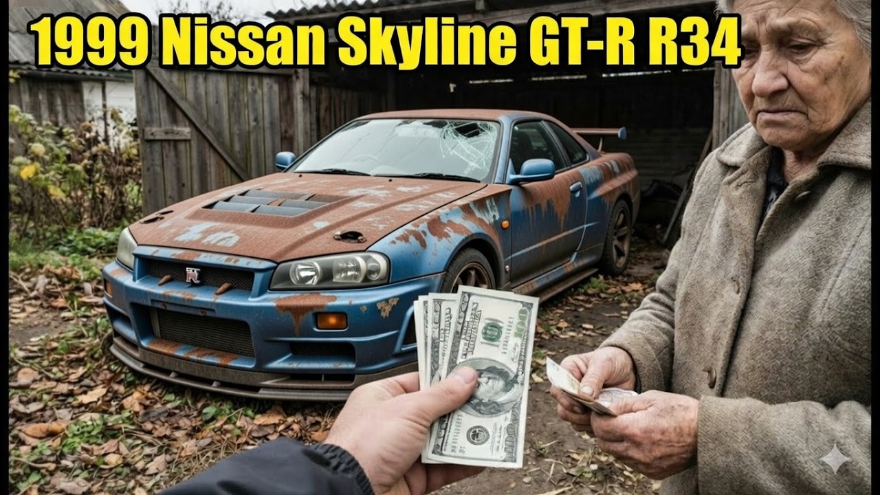 I Bought a 1999 Nissan Skyline GT-R R34 for Only $500! Grandma Sold Me This Abandoned Legend
