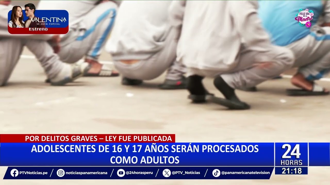 Promulgan ley que permite procesar a adolescentes de 16 y 17 años como adultos por delitos graves