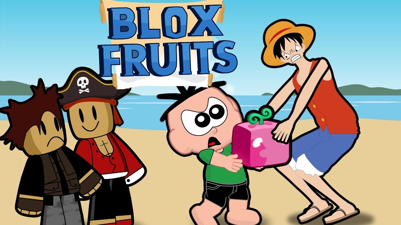 Cebolinha e Cascão em Blox Fruits (One Piece do Roblox)