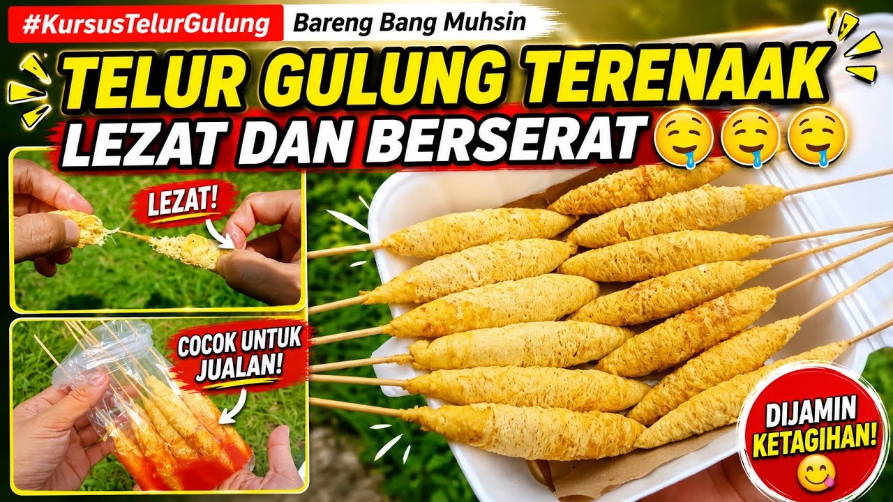 RESEP TELUR GULUNG BERSERAT TERENAK 🤤 - cara membuat telur gulung anti gagal #telurgulung #idejualan